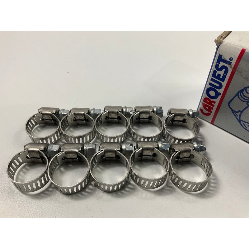 (10) Carquest 1002CHC Hose Clamps - Clamping Range Diameter: 1/4''-5/8''