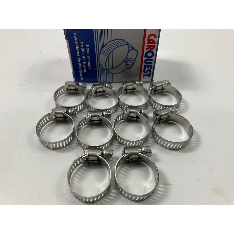 (10) Carquest 1003 Hose Clamps, 5/16''-7/8'' Clamping Diameter, Size 6
