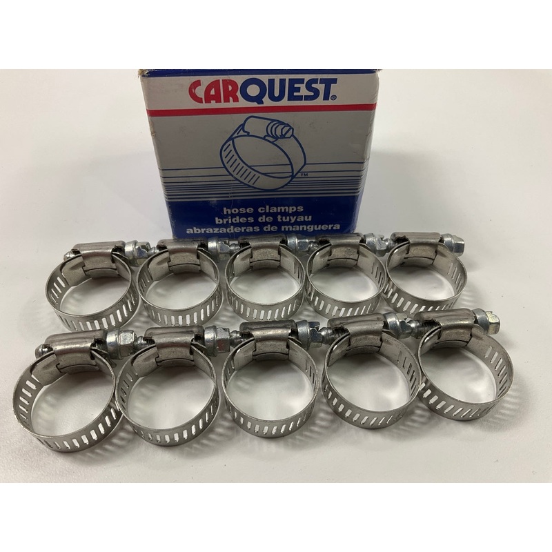 (10) Carquest 1010 Hose Clamps - Clamping Range Diameter: 1/2'' - 1-1/8''