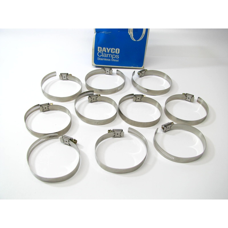 (10) Dayco 91044 Stainless Steel Worm Gear Hose Clamp - 2-5/16'' - 3-1/4''