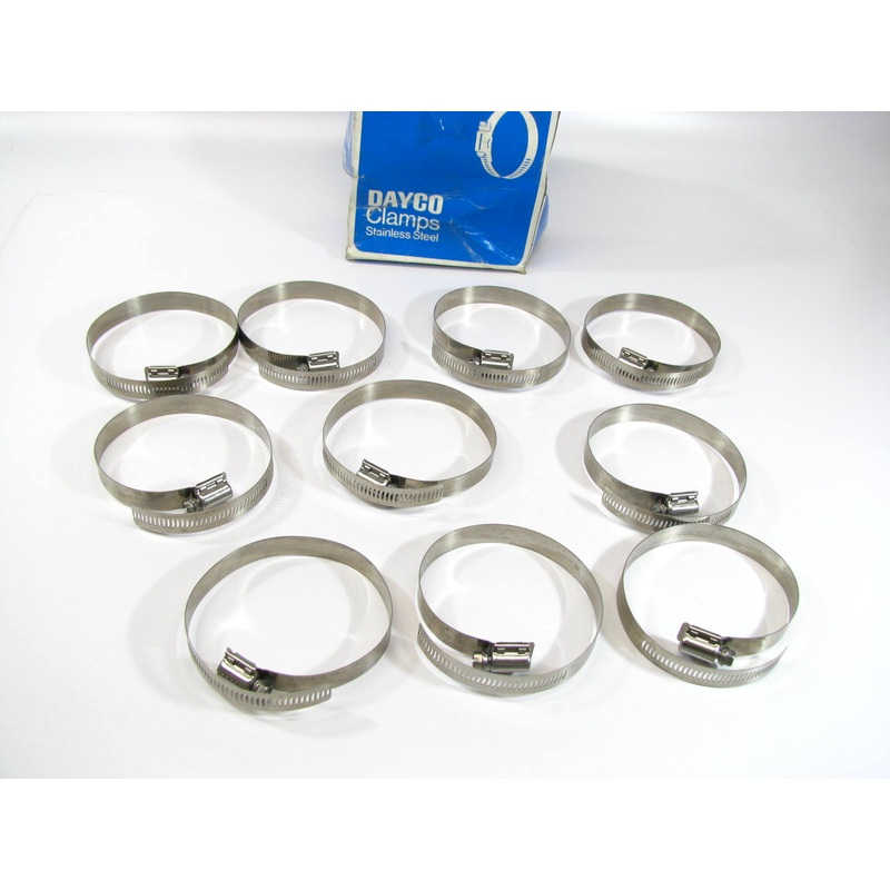 (10) Dayco 92060 Stainless Steel Worm Gear Hose Clamp - 3-5/16'' - 4-1/2''