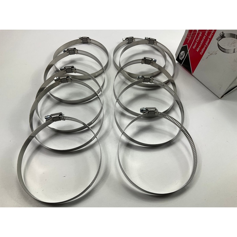 (10) Gates 32072 Large Size # 72 Hose Clamps, 3'' To 5'' Diameter