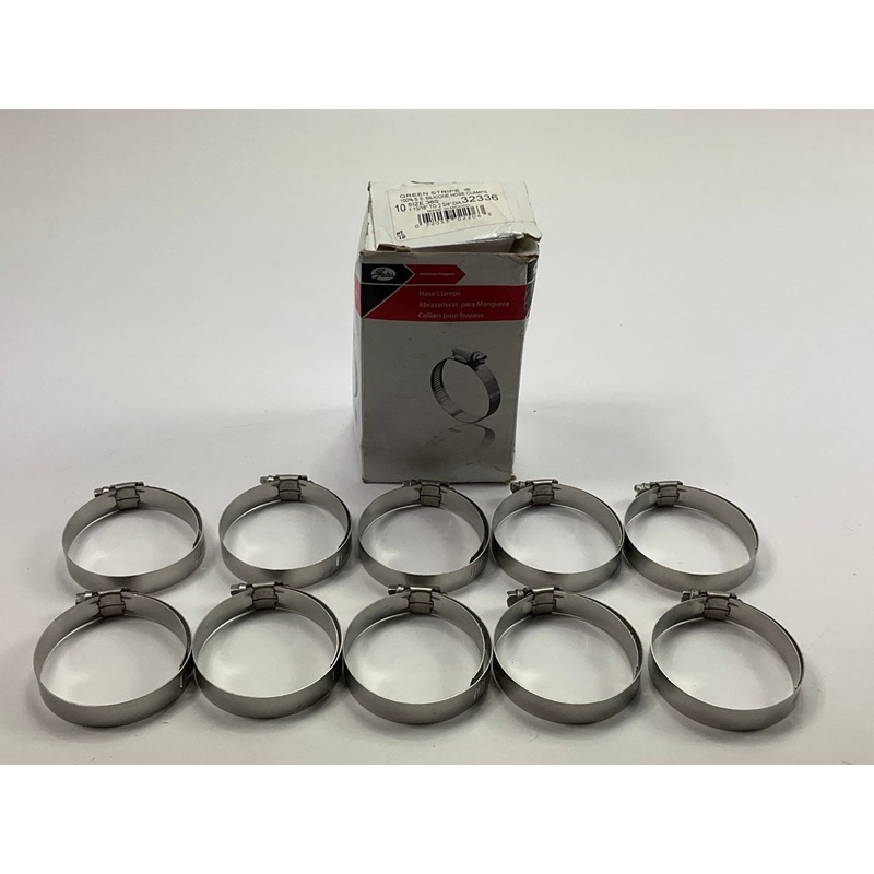(10) Gates 32336 Stainless Steel Silicone Hose Clamps, 1-13/16'' To 2-3/4'' Diam.