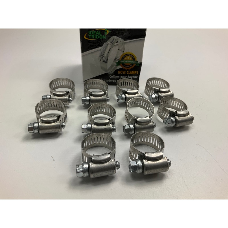 (10) Ideal 5006051 Worm Gear Hose Clamp, SAE Size # 06, 3/8'' To 7/8''
