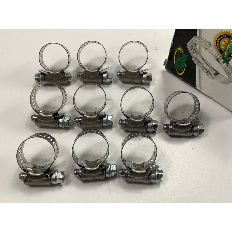 (10) Ideal 5008051 Worm Gear Hose Clamp, SAE Size # 08, 7/16'' To 1''