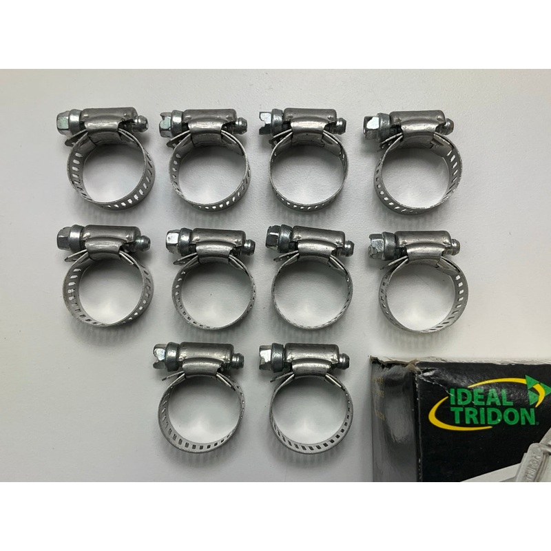 (10) Ideal 5010051 Worm Gear Hose Clamp, SAE Size # 10, 1/2'' To 1-1/16''