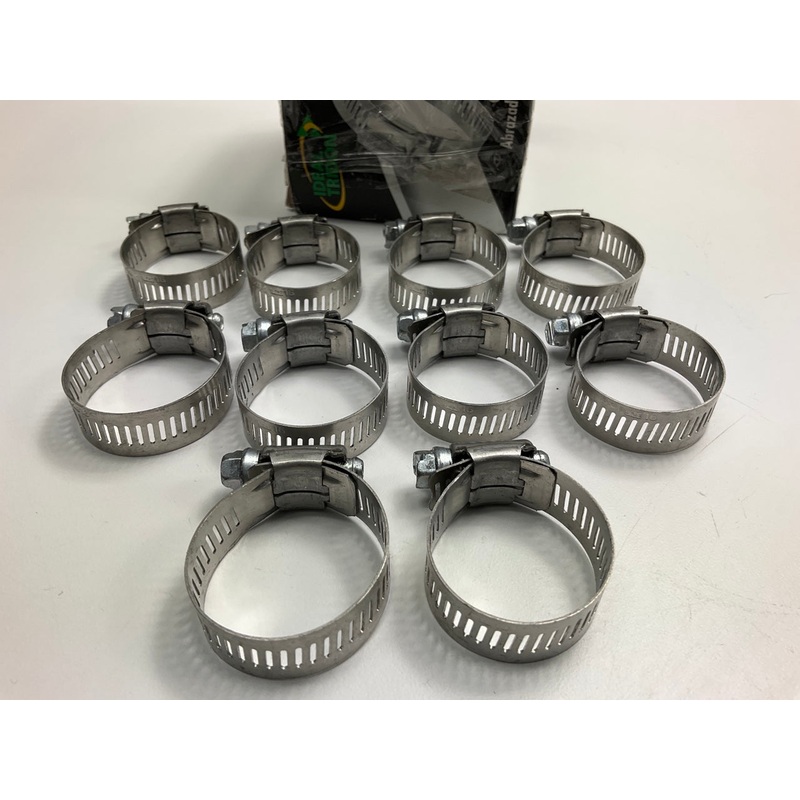 (10) Ideal 5016051 Worm Gear Hose Clamp, SAE Size # 16, 11/16'' To 1-1/2''