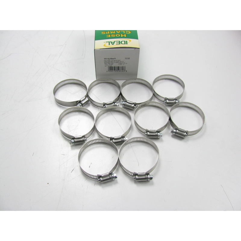 (10) Ideal 5036 Hy-Gear Hose Clamp Set 1-3/4'' - 2-3/4'' 44mm - 70 Mm