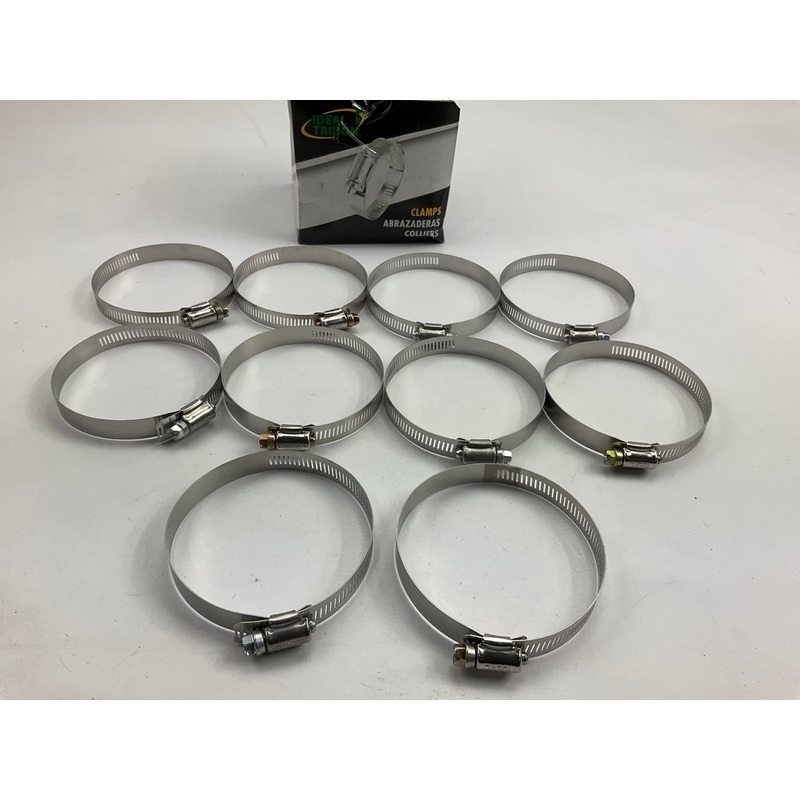 (10) Ideal 5056051 Worm Gear Hose Clamp, SAE Size # 56, 3'' To 4''
