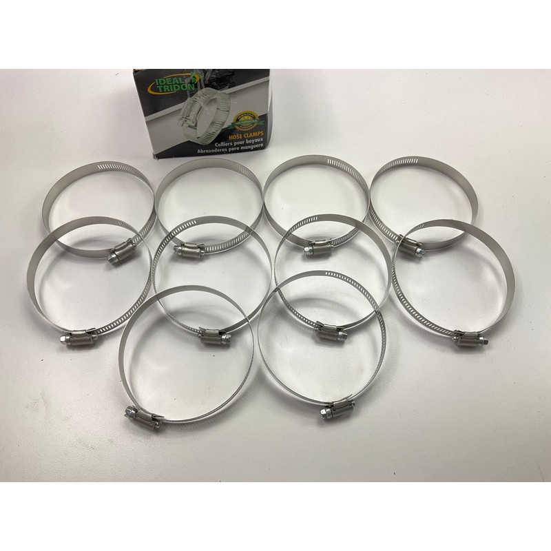 (10) Ideal 5064051 Worm Gear Hose Clamp, SAE Size # 64, 2-1/2'' To 4-1/2''