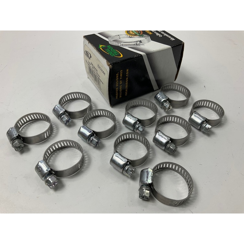 (10) Ideal 5203066 Hose Clamps, 5/16'' - 7/8'' / 8-22 Mm Clamp Range, SAE Size 06