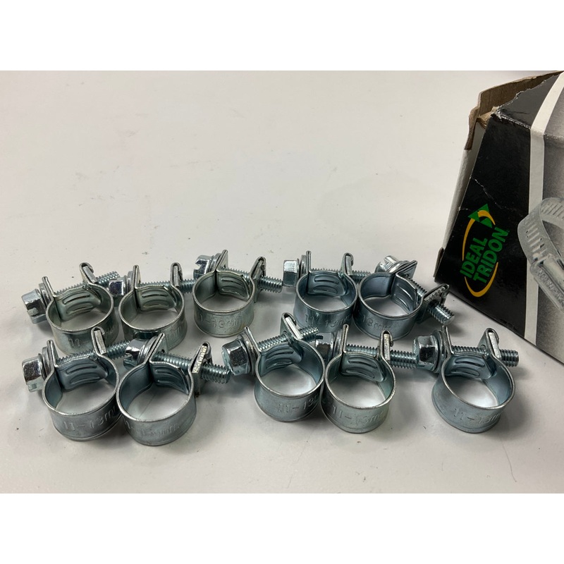 (10) Ideal 5206051 Hose Clamps - Clamping Range: 7/16''-1/2'' (11-13mm)