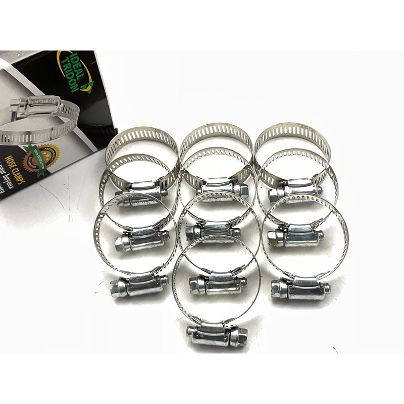 (10) Ideal 5220 Hose Clamps Min. 3/4'' - Max. 1-3/4'' (For Hose ID 3/4'' - 1-1/8'')