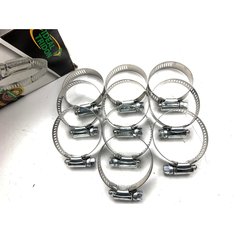 (10) Ideal 5224051 Hose Clamps,  SAE Size 24, 1'' To 2'' Clamping Range