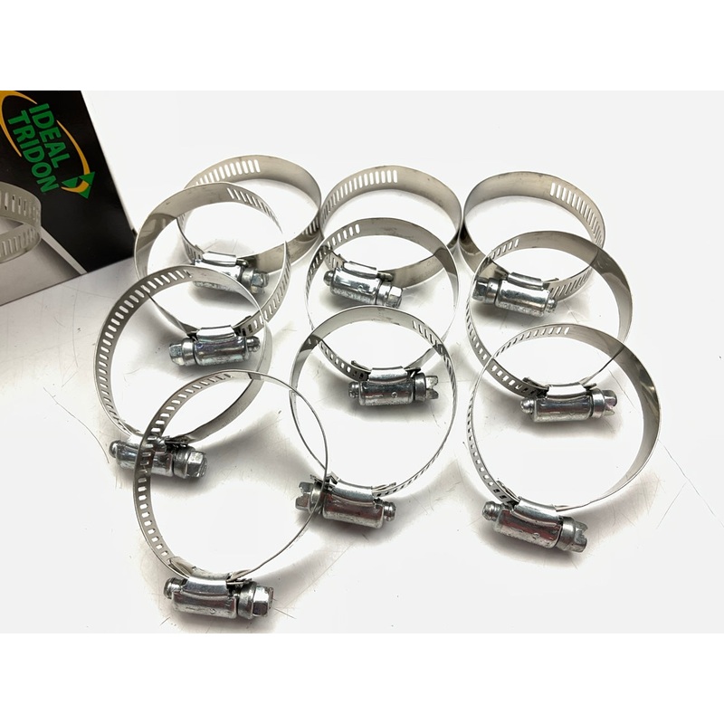 (10) Ideal 5228051 SAE Size #28 Hose Clamps - 1-5/16'' To 2-1/4'' Diameter
