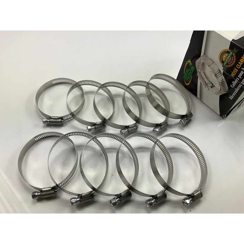 (10) Ideal 5448051 Worm Gear Hose Clamp, SAE Size # 48, 1-1/2'' To 3-1/2''
