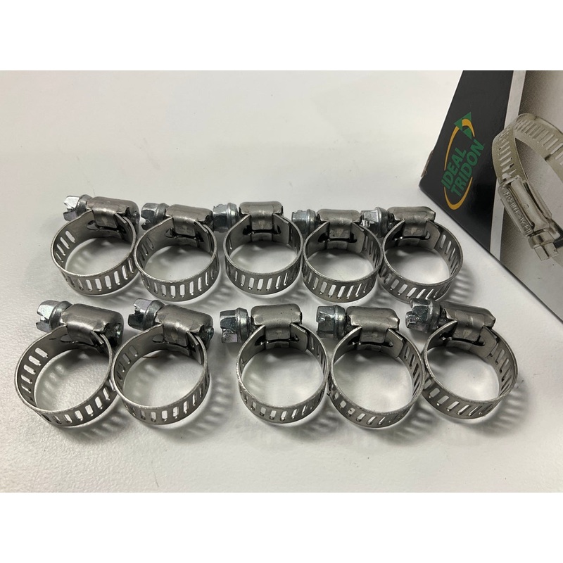 (10) Ideal 6204051 Hose Clamps, SAE Size 04, 5/16''-5/8'' Clamping Range