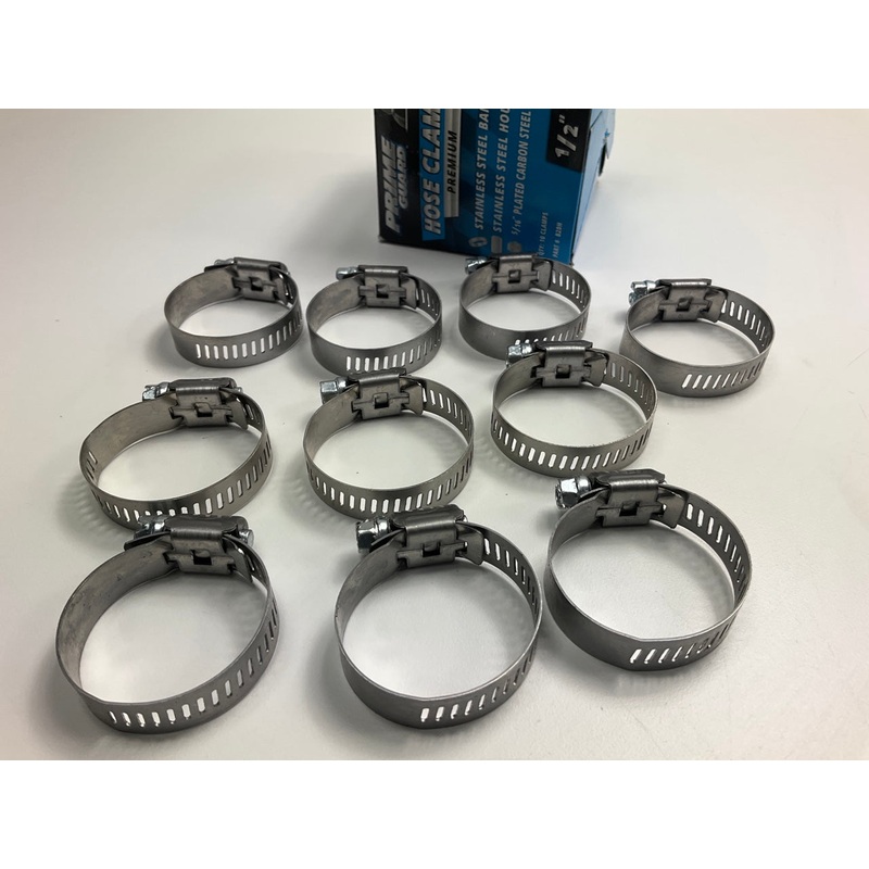 (10) Prime Guard B20H Hose Clamps, Clamping Range: 15/16'' - 1-3/4'' (23mm-45mm)