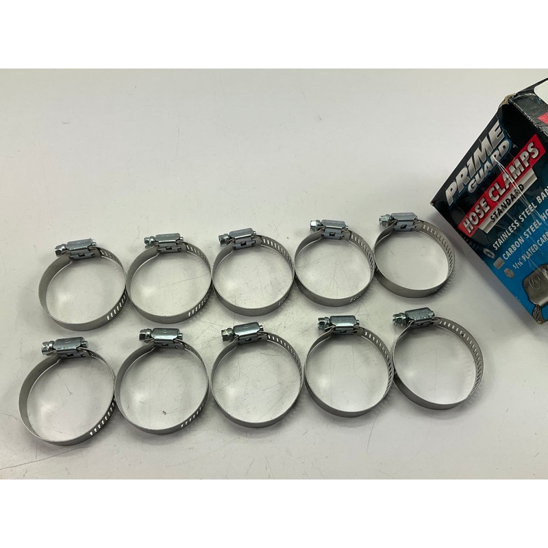 (10) Prime Guard CC28 Hose Clamps 1-5/16'' - 2-9/32'' (34mm-58mm) Clamping Range