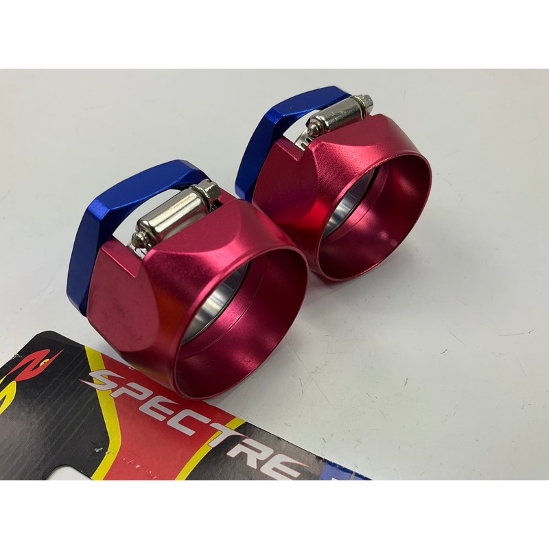 (2) Spectre 5160 Red & Blue Magna-Clamp Hose Clamp For 1-1/2'' ID & AN-28 Hose