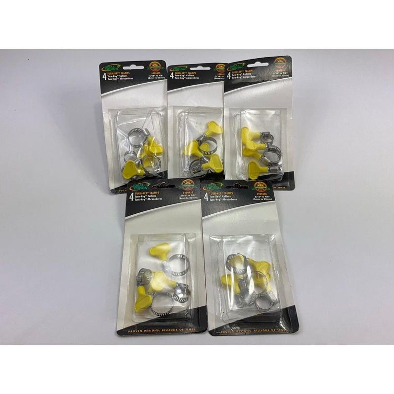 (20) Ideal 6Y00458 Turn-Key Hose Clamps, 5/16'' To 7/8'' Clamping Range