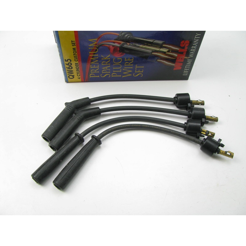 Wells QW665 Ignition Spark Plug Wire Set For 1983-1986 Toyota 2.0L-L4