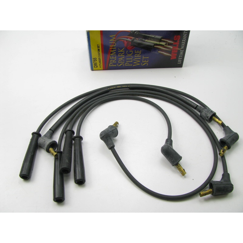 Wells QW766 Ignition Spark Plug Wire Set For 1989-1992 Ford Probe 2.2L-L4 Turbo