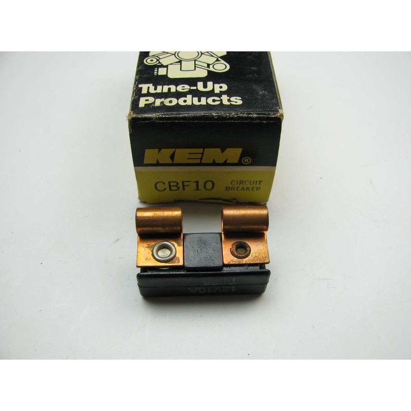 Vintage Kemparts CBF10 Glass Fuse Clip Circuit Breaker, 10 Amp