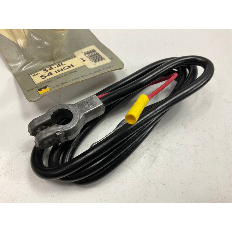 WEB 54-4L Battery To Starter Battery Cable, 4-gauge Top Post, 54'' Long, 1 Lead