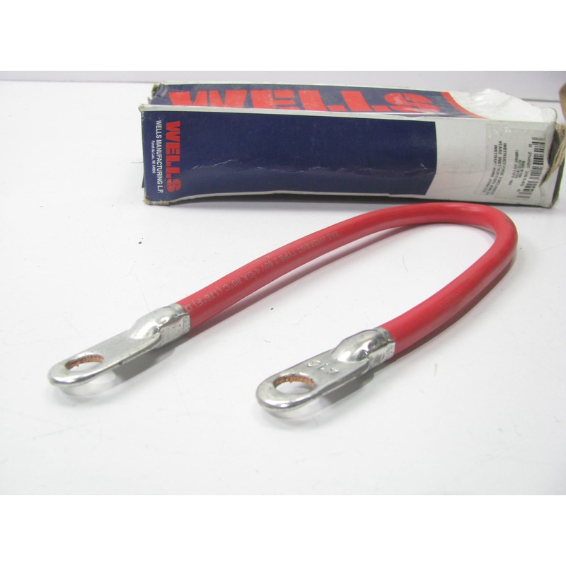 Wells 174016 Red Ring Terminal Battery Cable - 4 Gauge, 17'' Long
