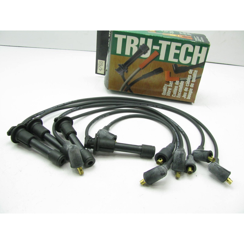 Tru-tech 4768 Ignition Spark Plug Wire Set For 1990-1998 Mazda 1.6L 1.8L-L4