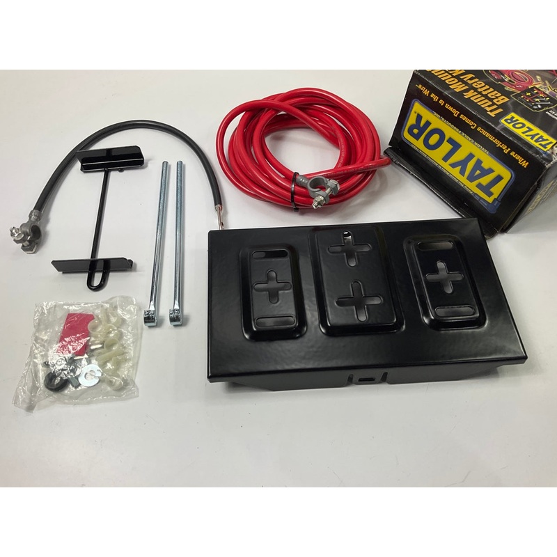 Taylor 48000 Battery Relocation Kit, Universal, 16' 2-Ga Cable, Black Steel Tray