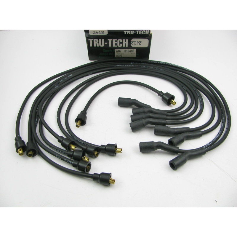 Tru-tech 2412 Ignition Spark Plug Wire Set For 1973-1974 Checker 350-V8