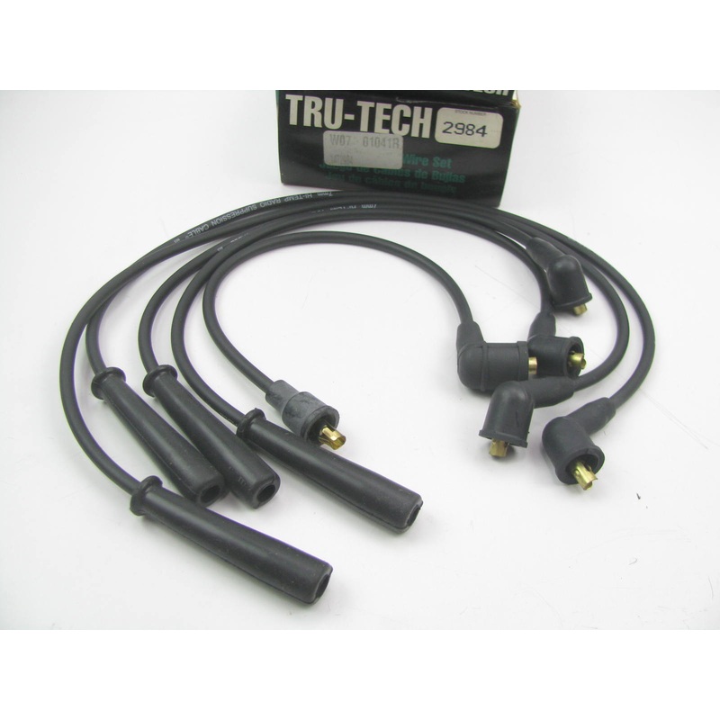 Tru-tech 2984 Ignition Spark Plug Wire Set for 1987-1993 Ford Mercury 1.3L 1.6L
