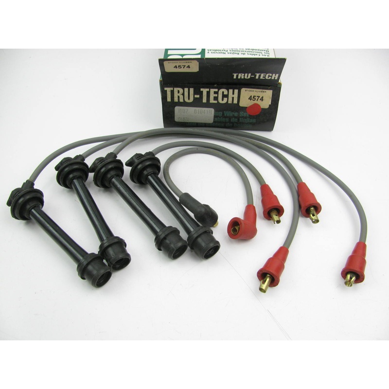 Tru-tech 4574 Ignition Spark Plug Wire Set For 1986-1989 Toyota Celica 2.0L-L4