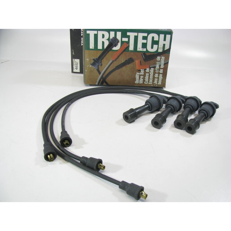 Tru-tech 4687 Ignition Spark Plug Wire Set For 89-98 Mitsubishi 1.6L 1.8L 2.0L