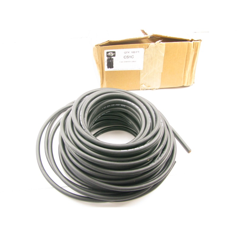 Standard CS1C Battery / Starter Cable - 1 Gauge, 100 Feet - Black