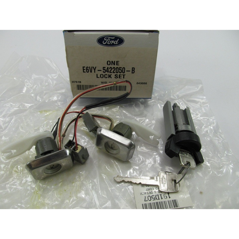 1986-1987 Lincoln Continental Ignition Lock Cylinder + 2 Door Locks E6VY5422050B