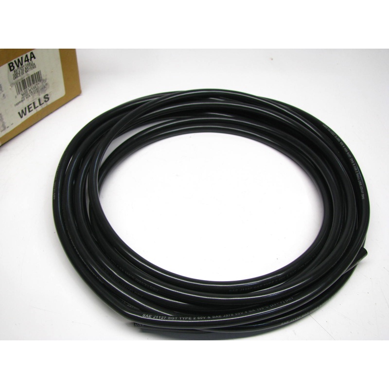 25 FEET - Wells BW4A 4 GAUGE Black Battery Cable, Made In USA