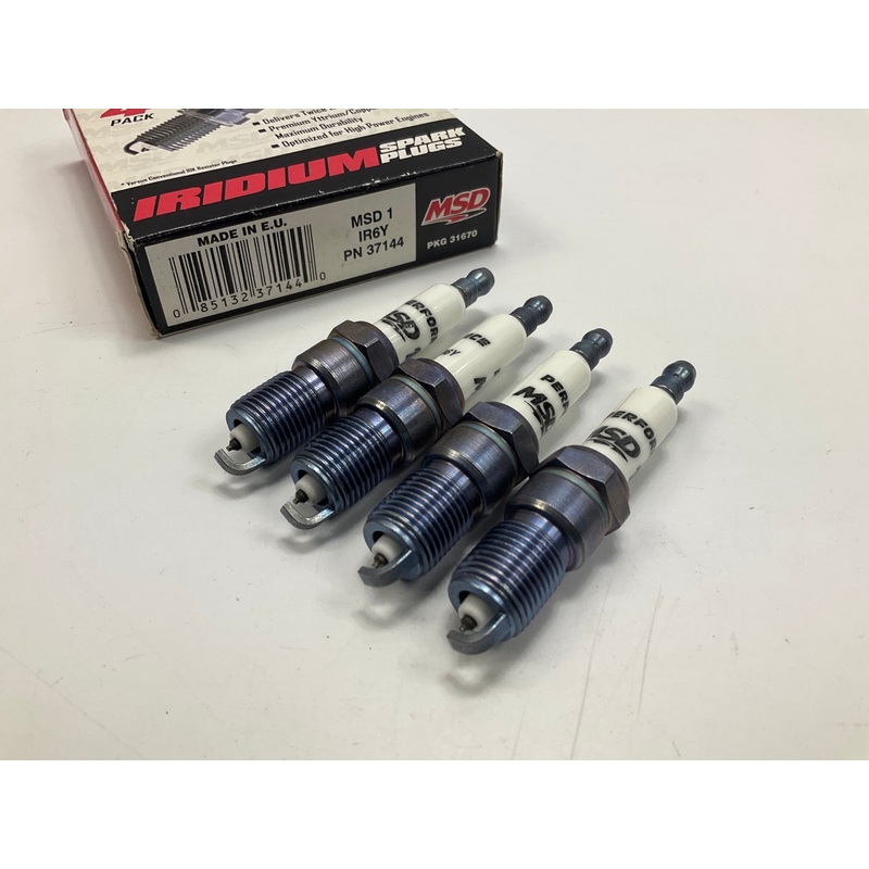 4 Pack - MSD Ignition 37144 Iridium Spark Plugs