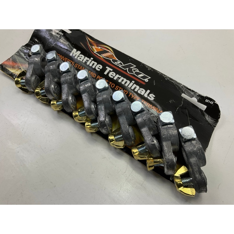 (9) Deka 00149 Marine Battery Post Terminals With 5/16 Stud & Wing Nut