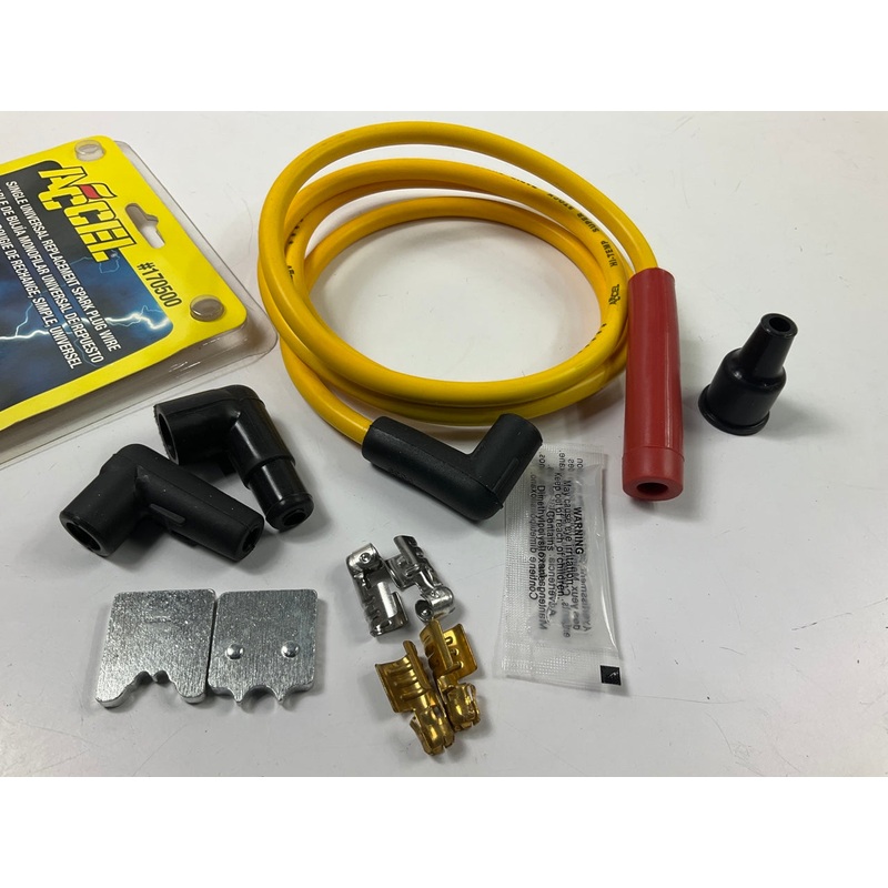Accel 170500 Single Universal Replacement Ignition Spark Plug Wire - 60'' 8mm