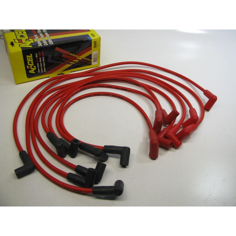 Accel 5048R Custom Fit Ignition Spark Plug Wire Set - 8mm Red