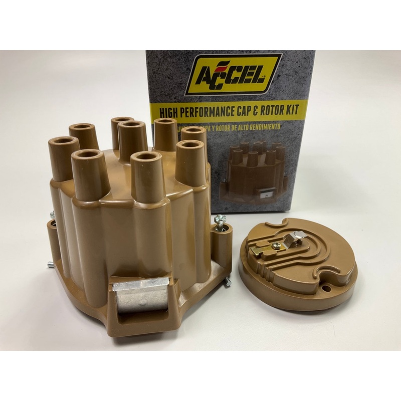 Accel 8120 Ignition Distributor Cap & Rotor Kit - Female Socket Style - Tan