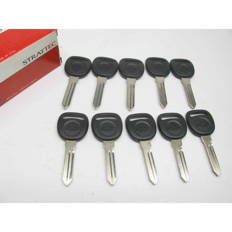 (x10) OE GM Strattec 597791 Key Blanks- W/Chevrolet BOWTIE
