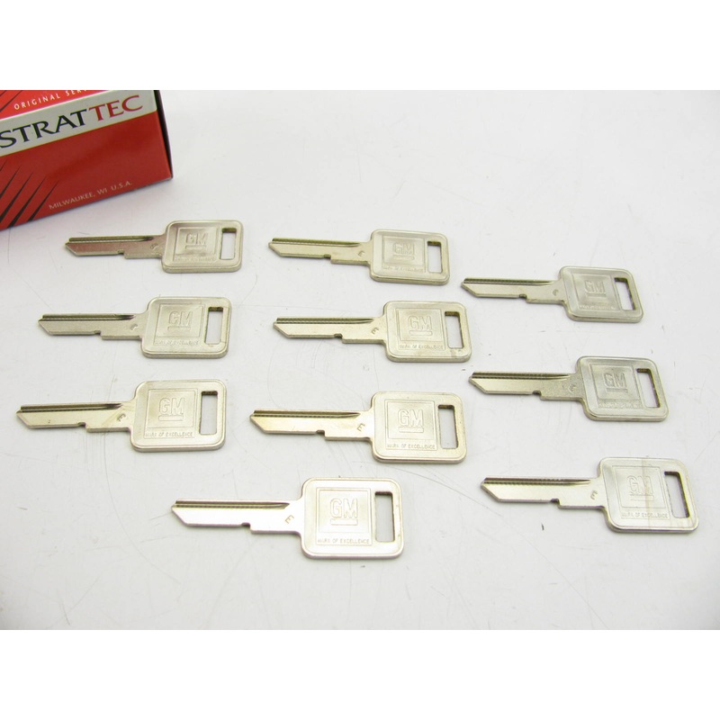(x10) OEM GM Strattec 320404  Ignition  E Key Blank  60-80 GM GMC Chevrolet