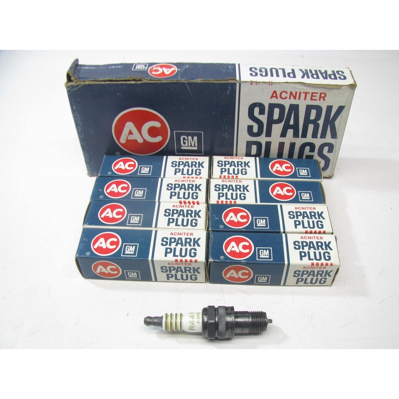 (8) NEW - OEM R44NS AC Acniter Ignition Spark Plug Green Ring - 5613339
