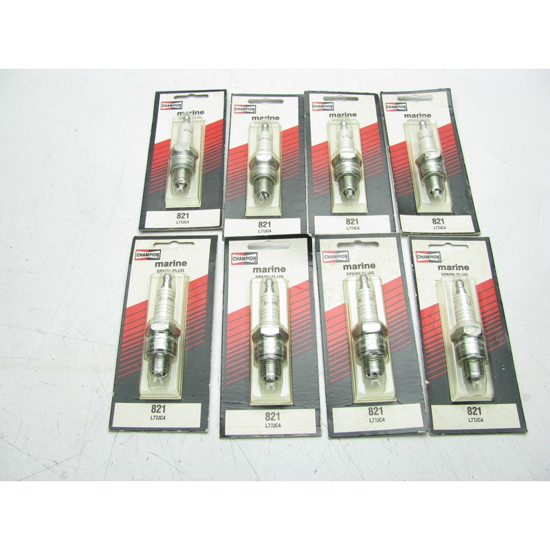 (8) Champion 821 MARINE Ignition Spark Plugs