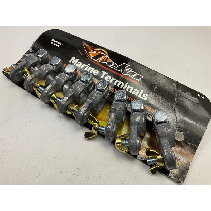 (8) Deka 00149 Marine Battery Post Terminals With 5/16 Stud & Wing Nut