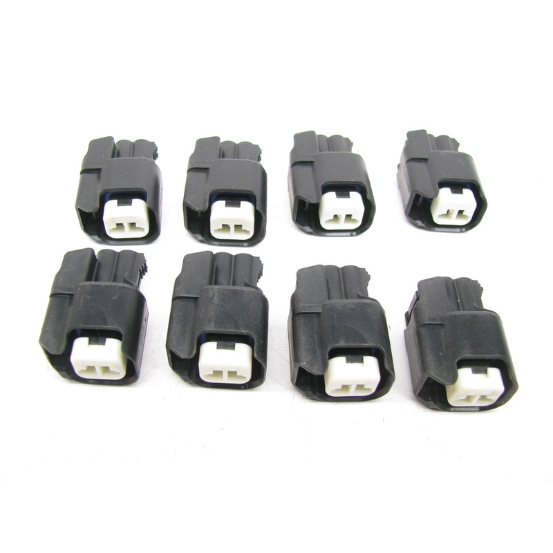 (8) Molex  MX150 EMPTY Female Connector BODY 2-PIN Single Row, 2 Circuits,